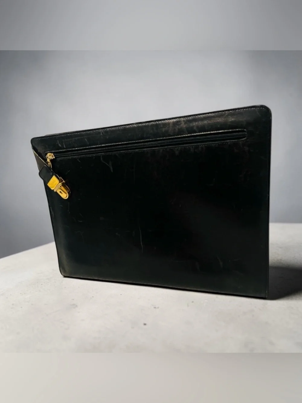 Bally Black Leather Document Holder/Organizer